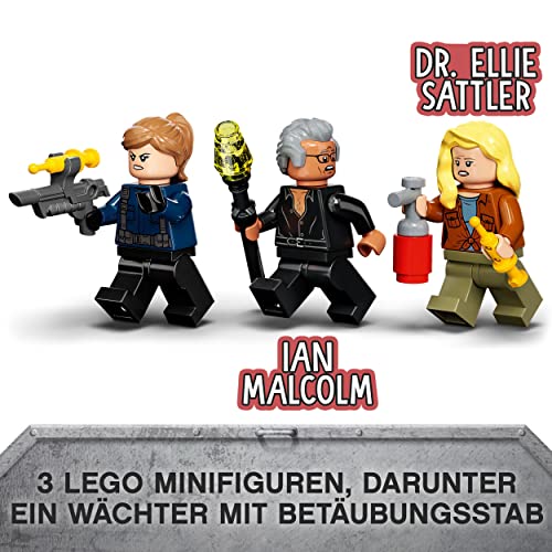LEGO 76951 Jurassic World Pyroraptor & Dilophosaurus Transport, Dinosaurier Spielzeug, Spielzeugauto Off-Roader mit Dino… – Bild 6