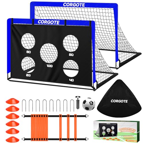Cadeaux de football pour enfants avec lot de 2 buts et ballon de foot