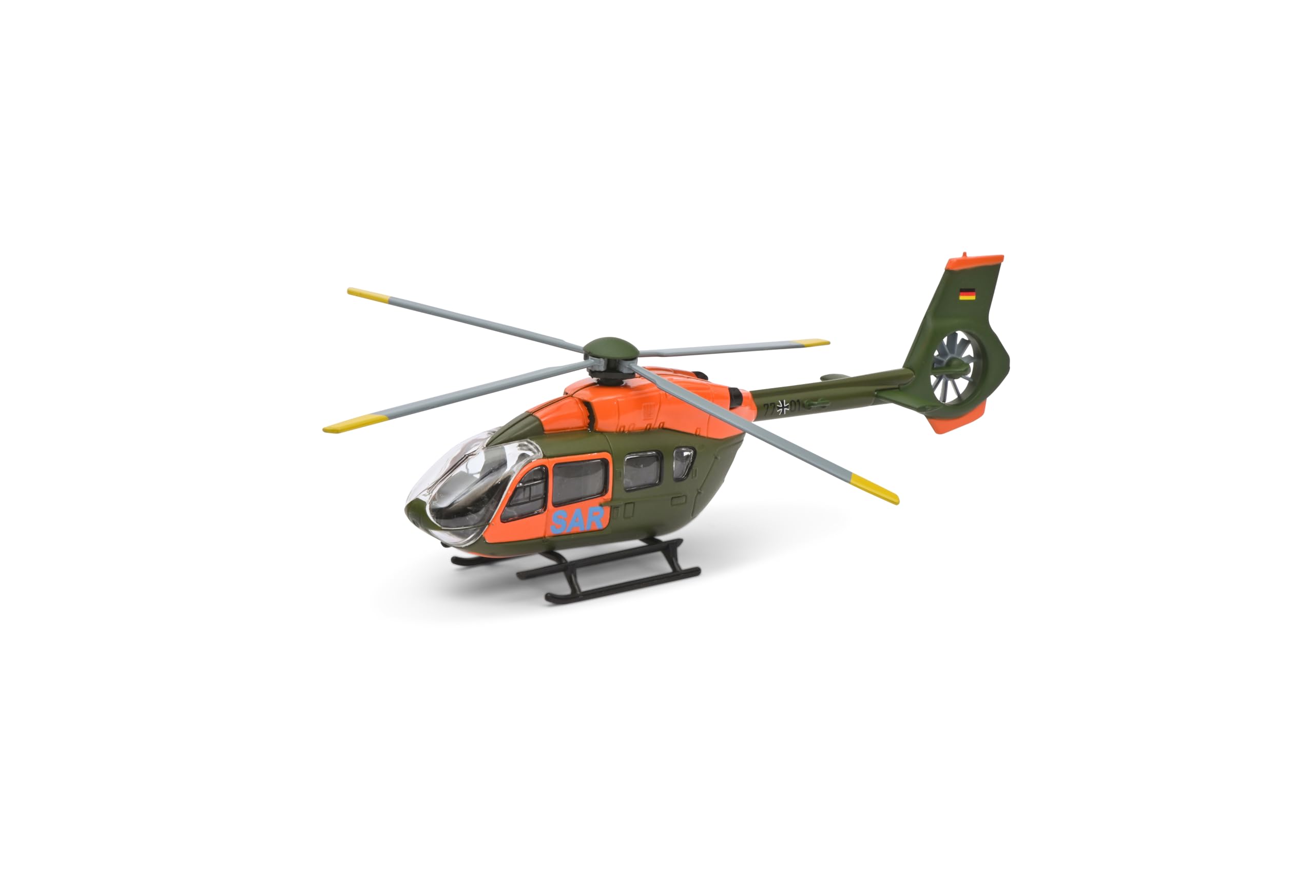 Schuco 1:87 BW Airbus Helicopter H145M SAR 77-06 - Hochwertiges Diecast Modell im Maßstab 1:87, Modellauto, 1:87, Militär, Sammlermodell, Diorama