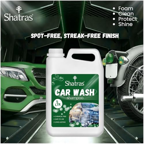 Image of Shatras Car Wash Shampoo - High Foam Car Cleaning Liquid | pH Neutral Formula | Scratch-Free Wash | Deep Cleaning & Extra Shine | Suitable for All Vehicles