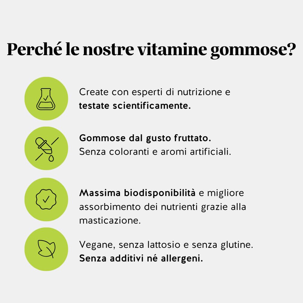 Zinco 25mg Gummies - Contribuisce a capelli, unghie e pelle normali, supporto immunitario e funzione cognitiva - 60 Pezzi (2 mesi) – Senza Zucchero, Vegane – Bears with Benefits
