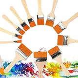 【Materiales de alta calidad】 los cabezales del cepillo de Cepillo de pintura al óleo están hechos de nylon suave, que no es fácil de caer, los pelos del cepillo de astillas con dureza y elasticidad moderadas son finos, flexibles y brillantes.
