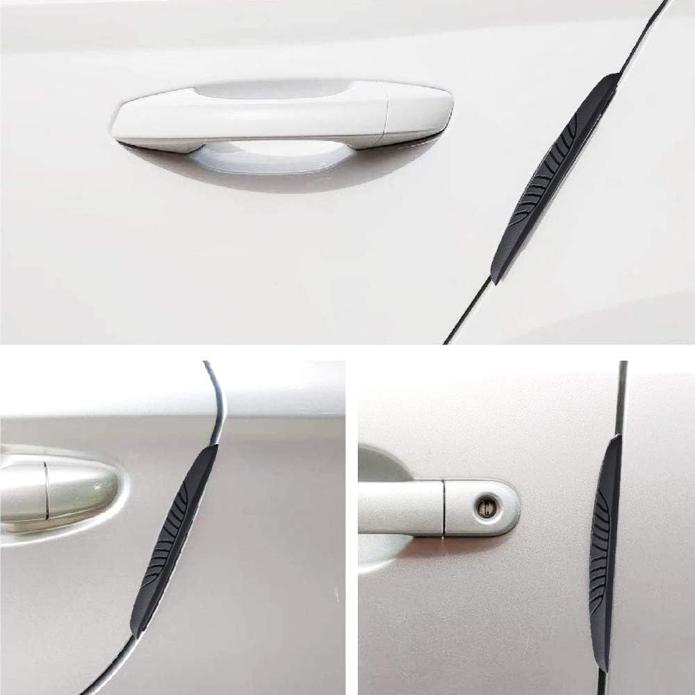 6 Stück Autotür Kantenschutz - Selbstklebende Türkantenschoner Schwarz Gummi