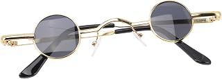 Óculos De Sol Vintage Mini Armação Óculos De Sol Círculo Para Homem Óculos De Sol Vintage Para Mulher Armação De Metal Círculo Óculos De Sol Novidade Preto Redondo Para Mulher