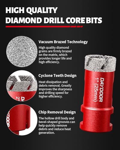 DAYDOOR 15-Piece Diamond Hole Saw Kit