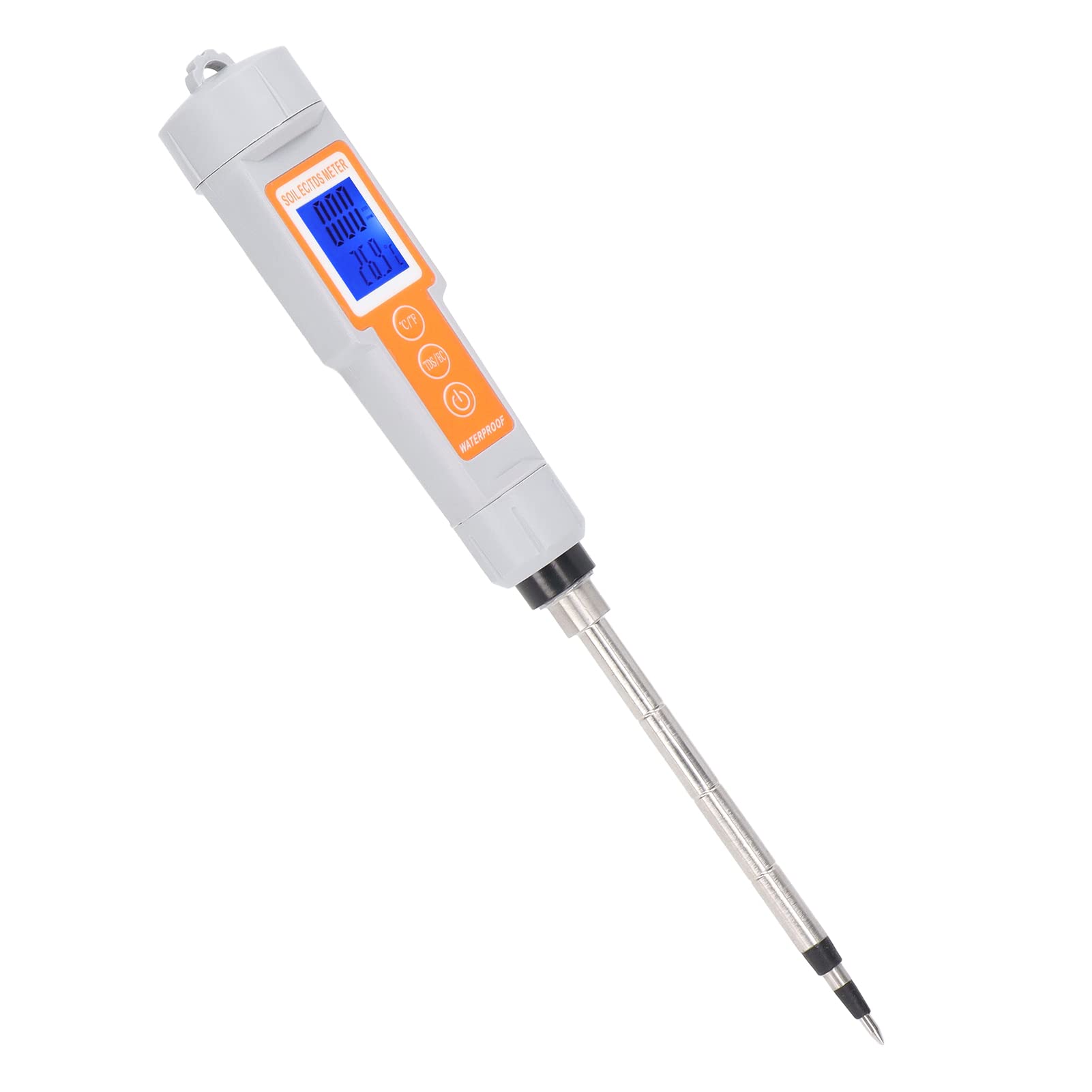 Haofy Medidor EC de Suelo Premium, Sensor TDS, Herramienta de Pantalla LED para Plantación de Horticultura, Probador de Temperatura de Respuesta Rápida para Agricultura, Tamaño Compacto