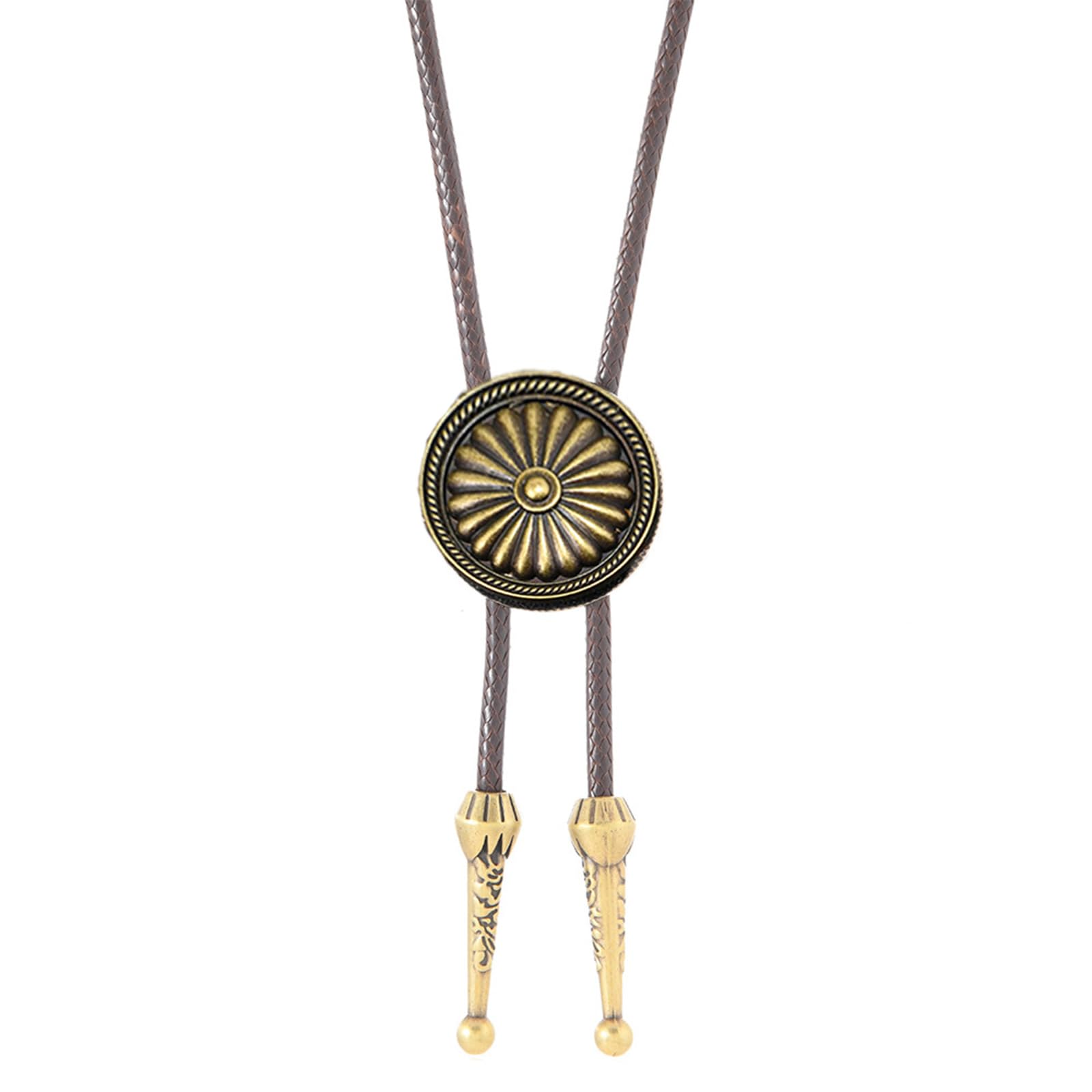 MICFENY Stylish PU Leather Chain Necklace Modern Alloy Design Unisex Bolos Tie Necklaces For Daily Wear Casual Or Prom Outfits