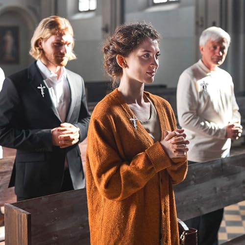 Yinkin 50-Piece Silver Jesus Lapel Pins - Thoughtful Christian Gifts for Men and Women, Perfect for Church and Prayer Groups - Image 4