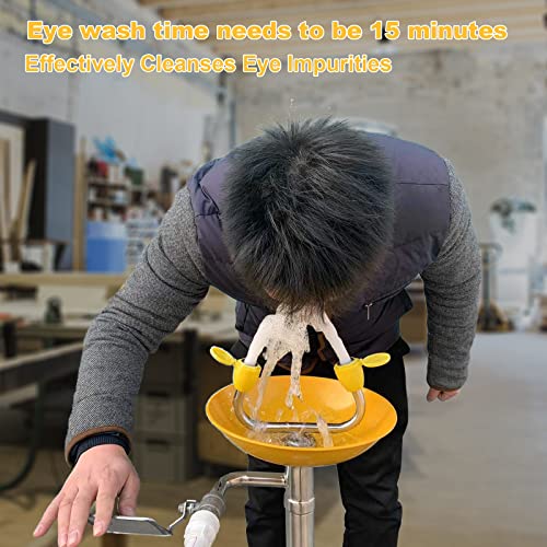 Eye Wash Station Emergency Wall-Mounted - Yeipower Portable First Aid Eyewash Station Eye Irrigation Sign #TOP1