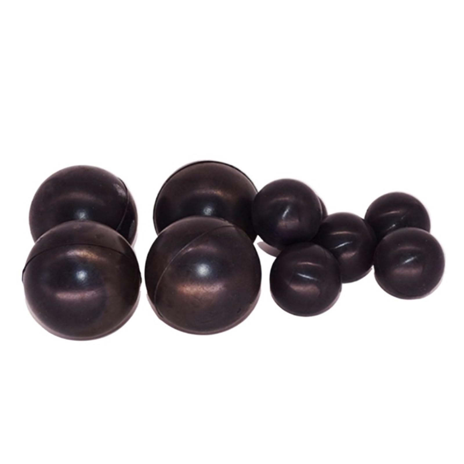 1-5 Stück runde, massive schwarze Gummikugeln zur Vibrationsreinigung von Sieben, elastisch, Durchmesser 43/45/48/50/53-127 mm, industriell(100mm,2PCS)