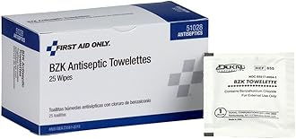 PhysiciansCare First Aid Antiseptic Towelettes, Box of 25 Individually Wrapped