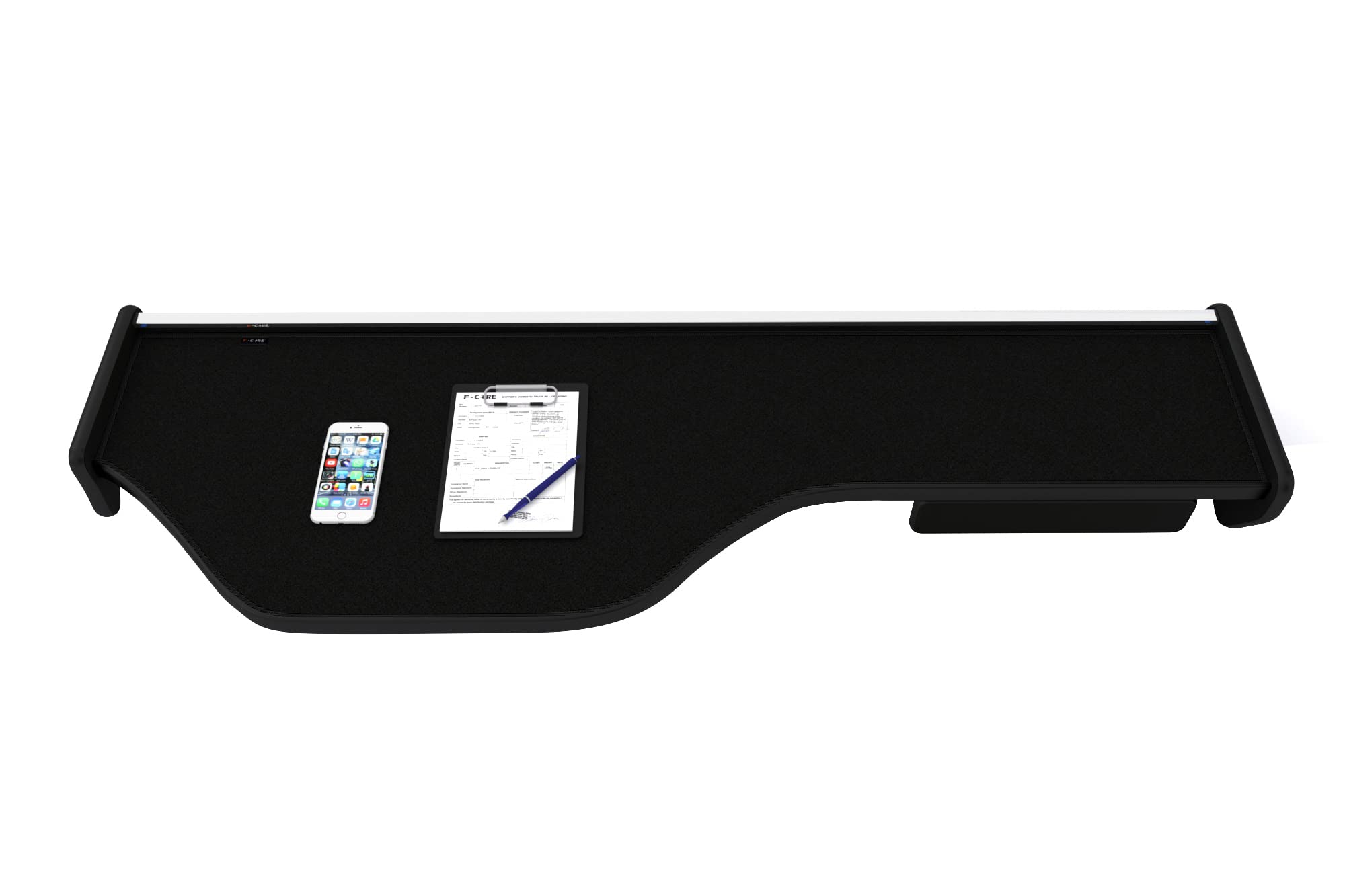 F-CORE Tablettes Tableau de Bord Camion compatibilité pour DAF XF 95 01.97-12.05 Double avec tiroir Noir