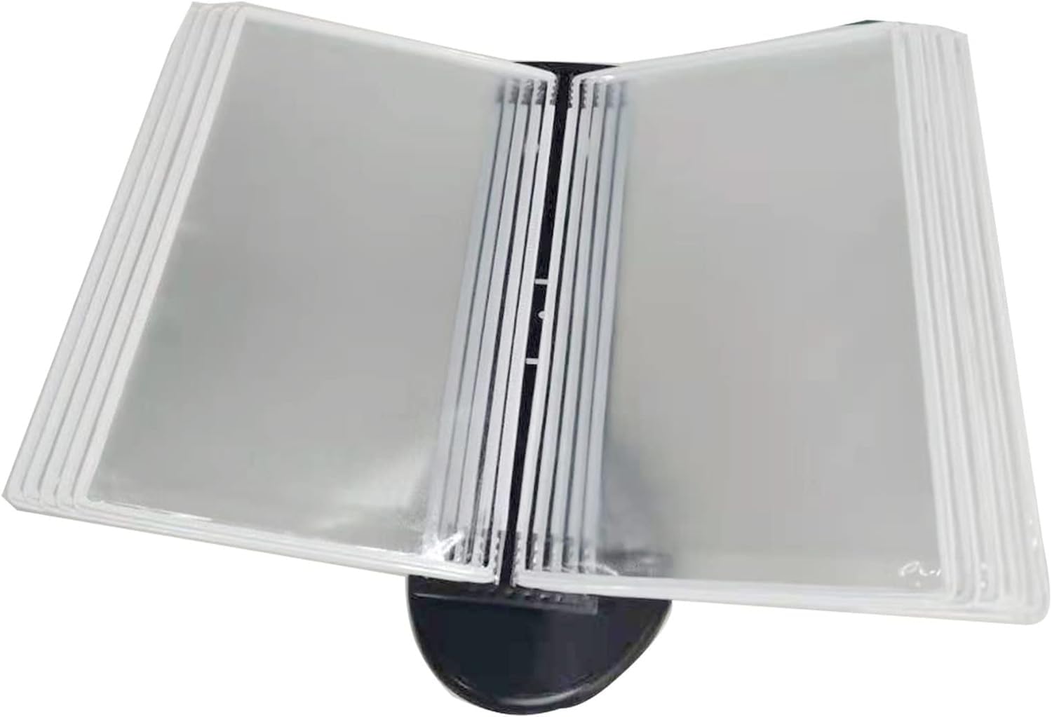 Folder Flip File Holder, Desktop Or Wall-Mounted Display Stand with Adjustable Tilt A4 10 Panels and 20 Panels File Pockets