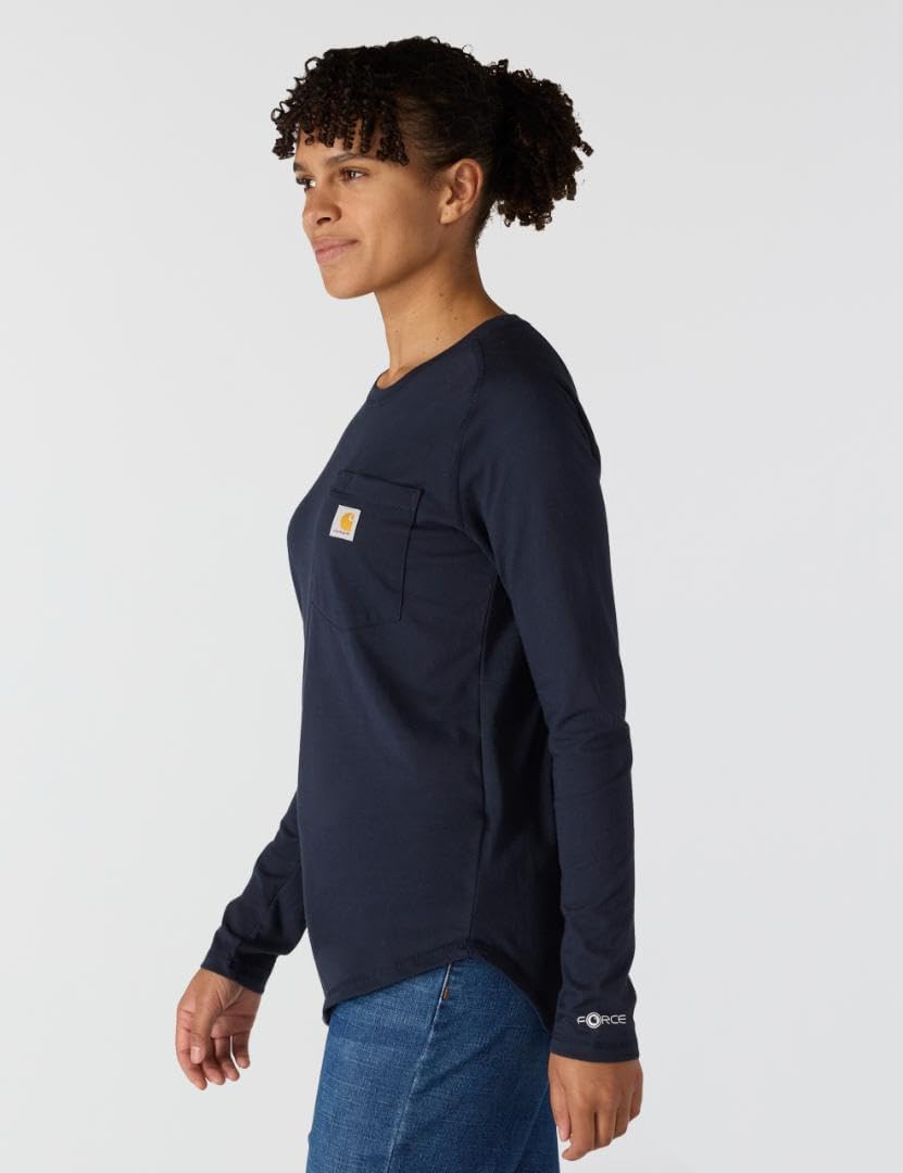 Carhartt Womens Force Relaxed Fit Midweight Long-Sleeve Pocket T-Shirt - Image 2