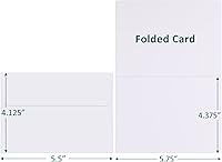 Vista 2 de Eupako Paquete de 50 tarjetas y sobres blancos en blanco de 4.125 x 5.5 - Cartulina plegada y sobres A2 - Autosellado para tarjetas de felicitación