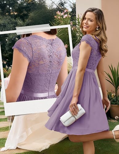 Image of Wedtrend Women's Bridesmaid Dresses Short Prom Dress Ruffle Semi Formal Cocktail Dresses Floral Homecoming Dress