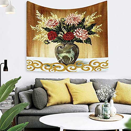 Tapiz de pared floral de 150x150 cm para renovar tus ambientes sin pintar la casa 7