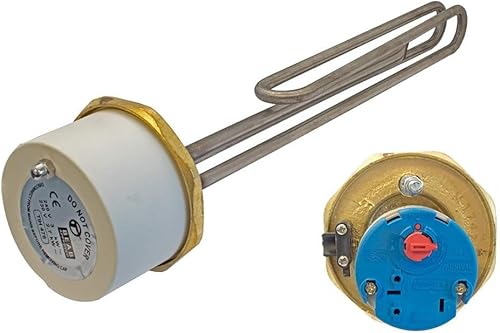 1 3/4 Incoloy 3kW 14 Immersion Heater & Thermostat for Unvented Cylinders from Tesla