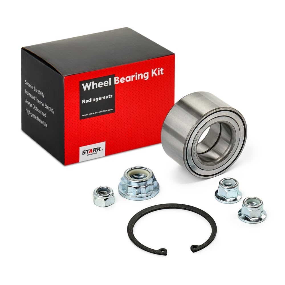 STARK SKWB-0180753 Kit de roulement de roue des deux côtés de l'Avant avec matériel de montage/fixation avec moyeu de roue avec bague ABS Compatible avec VW Golf 4 3/5 portes 1J1
