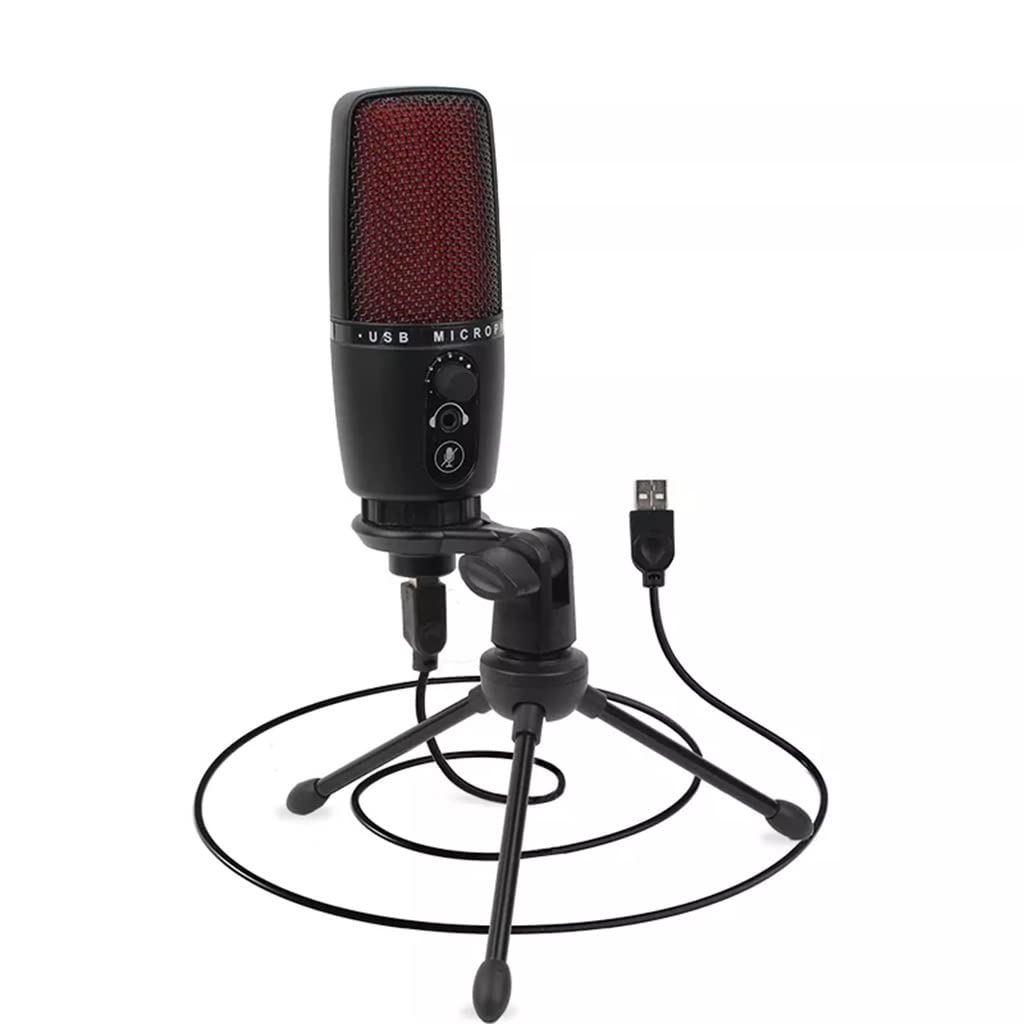 Microphone à condensateur compact de 6x14cm sans éclairage RGB