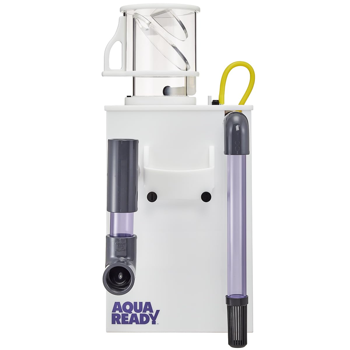 AquaReady Écumoire protéinée à suspendre au dos pour aquariums d'eau salée, filtration jusqu'à 575 litres, à suspendre à l'extérieur, filtration réglable, pompe ultra silencieuse, design compact et