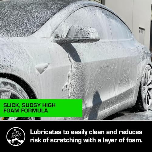 Image of Ceramic Car Shampoo - Slick Car Wash Soap for Ceramic Coatings - pH-Balanced Car Wash Shampoo - Adds Hydrophobic Protection | Enhances Coatings, Waxes or Sealants | Incredible Shine (16oz - 2 Pack)