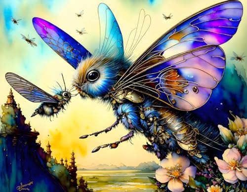 Poster insectes et fleurs 58x90cm toile pour habiller un mur vide