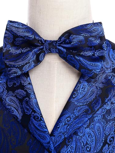 JEATHA Ensemble Vest And Bow Tie For Boys Classic Jacquard Colored Jackets For Parties Weddings3