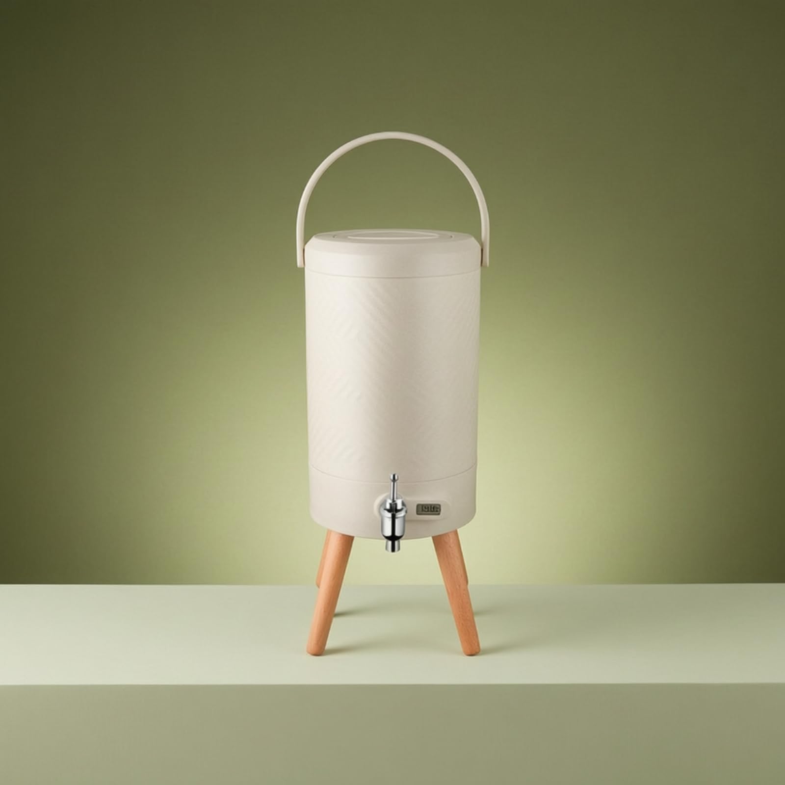 Termo Dispensador con Grifo Aislante Barril Térmico con Grifo Antirrames Recipiente para Oficinas, Bufés, Reuniones, Array, Blanco Roto, 5.0L