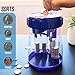 Teacher's Choice Digital Coin Counter Automatic Coin Sorter - 2023 Version - Automatically Sorts U.S. Coins into Individual Tubes and Keeps Digital Count, with 20 Coin Wrappers Included (Blue)