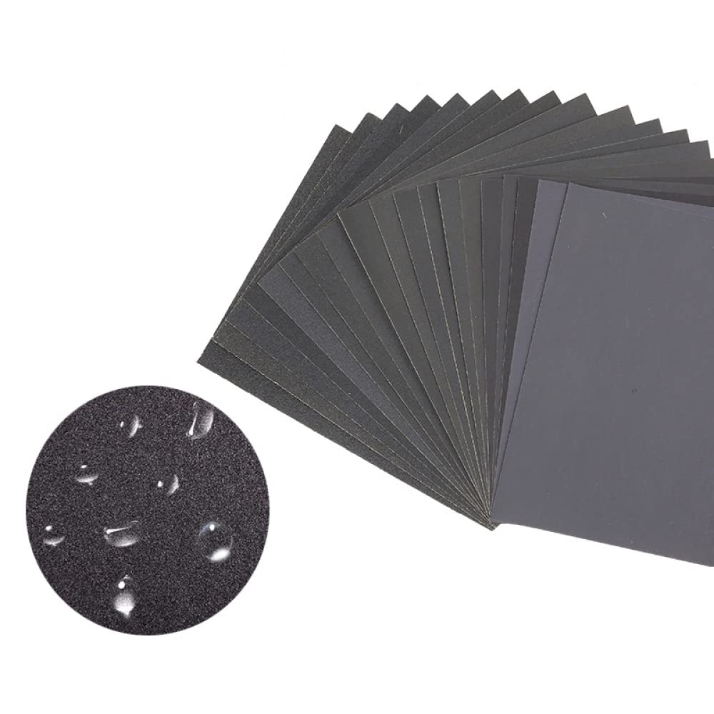 20 pz/set Automotive Carta Vetrata 230 * 280mm 800 1000 1200 1500 2000 Grana Mulino Ad Acqua Lucidatura Carta Vetrata Manutenzione di Bellezza Auto, 2000