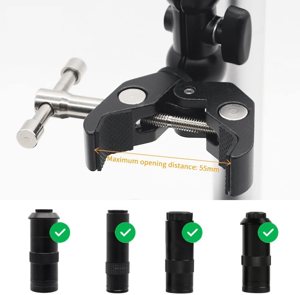 Microscope Accessories Kit Digital Microscope Bracket Holder for HDMI Video Camera Testing Industrial USB Camera Bracket Stand Base Microscope Slides