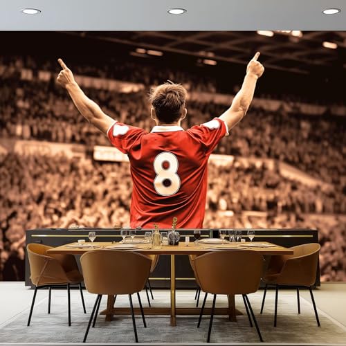 Papel pintado Estilo Retro Patrón De Jersey De Personaje 250 x 175 cm, Marrón Rojo Póster fotográfico mural papel pintado moderno decoración de pared sala de estar dormitorio habitación infantil