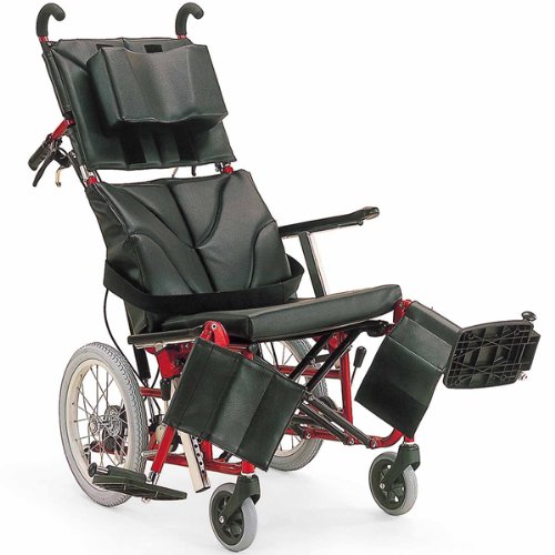 新リクライニング機構車いす　ぴったりフィット　KPF16-40-エコブラック-TPゴールド