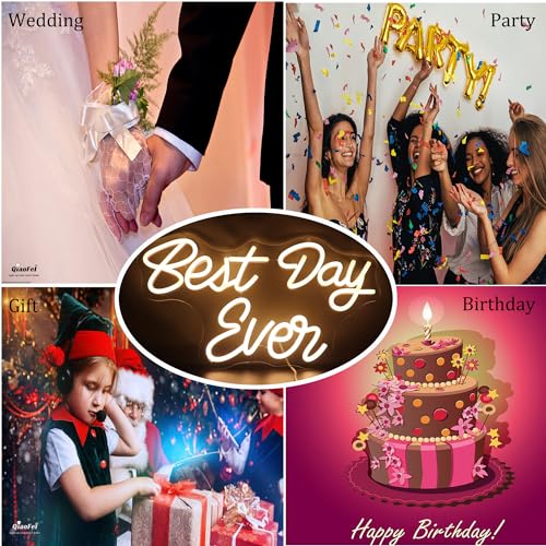 Led Best Day Ever Neon Sign USB Powered with Dimmer Switch Neon Lights for Room Home Art Wall Decor Wedding Engagement Gift - Image 3