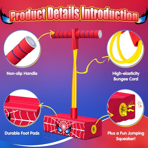 Image of Pogo Stick Foam Pogo Jumper for Kids: Cool Toys for Boys 4-6, Outdoor Toys for Kids Ages 4-8, Toys for 3 4 5 6 7 8 Year Old Boys, 3+ Year Old Boy Gift, Birthday, Easter, Christmas