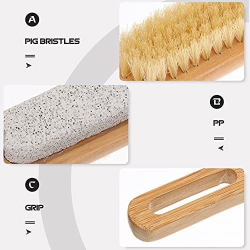 Minkissy 2 stuks houten nagelkwasten hout vingernagel penseel dop vinger nagelborstel reiniging nagelborstel manicure… - Afbeelding 5