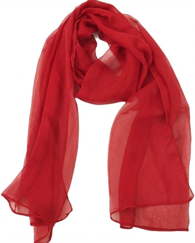 Utaly Lightweight Chiffon Scarf for Women Long Chiffon Sheer Scarf Ladies Fashion Sun-proof Shawls Wrap