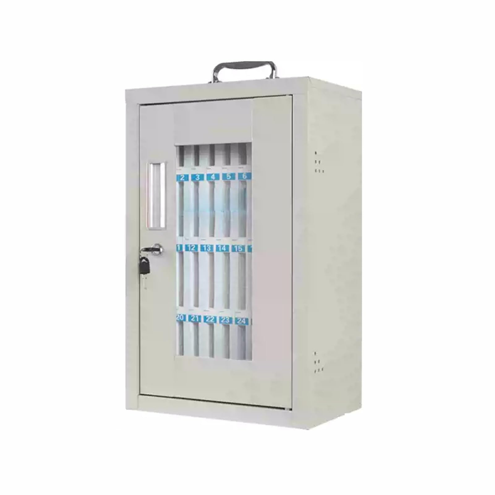 Mobile Phone Storage Cabinet Desktop Storage Rack Steel Mobile Phone Storage Cabinet,with Ventilating Holes at Both Ends Lock and Key with Digital Numbering,Suitable for School Factory Office(36 floor