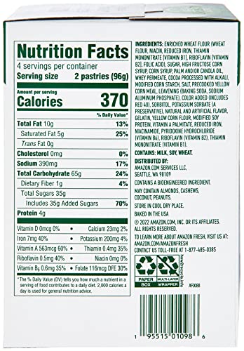 Image of Amazon Fresh, Frosted Fudge Toaster Pastries, (Pack of 24)