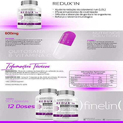 Quitosana + Vit. C Redux'in 90 cápsulas, Nutrends