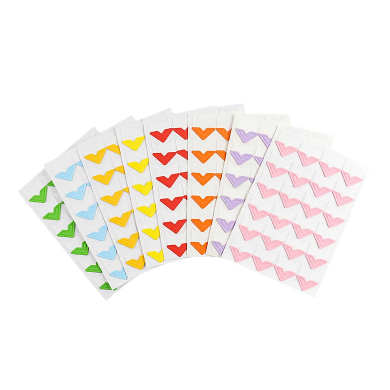 Angoily 8pcs Self-Adhesive Photo Mounting Corners for Scrapbooks Assorted Color Picture Corner Stickers Accessories for Photo Albums Journals and Memory Books
