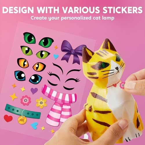 Klever-Kits-DIY-Night-Light-Paint-Your-Own-Cat-Lamp-Arts-Crafts-Kit-School-Activities-Art-Supplies-Painting-Kits-Birthday-Gifts-for-Girls-Boys-Aged-6