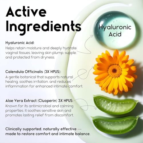 Image of Vaginal Moisturizer | Long-Lasting Gel Relieves Vaginal Dryness, Itching & Irritation | pH-Balanced Fragrance-Hormone Free | Hyaluronic Acid and Glycerin | Pre and Post Menopausal Care, 12 Applicators