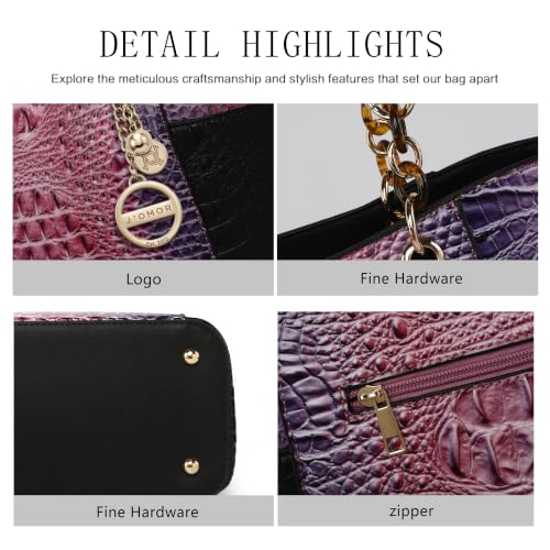 Image of J'OMOR by Mia Tote Bag for Women, Handbag Set with Wallet Top-Handle Bag Vegan Leather Purse