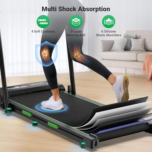 THERUN Walking Pad with Handle Bar, 2 in 1 Under Desk Portable Treadmill - image 4