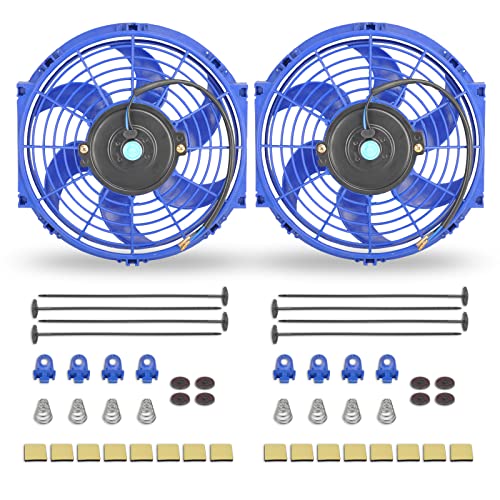 10 Inch Universal Slim Fan Push Pull Electric Radiator 12V 80W Hi...