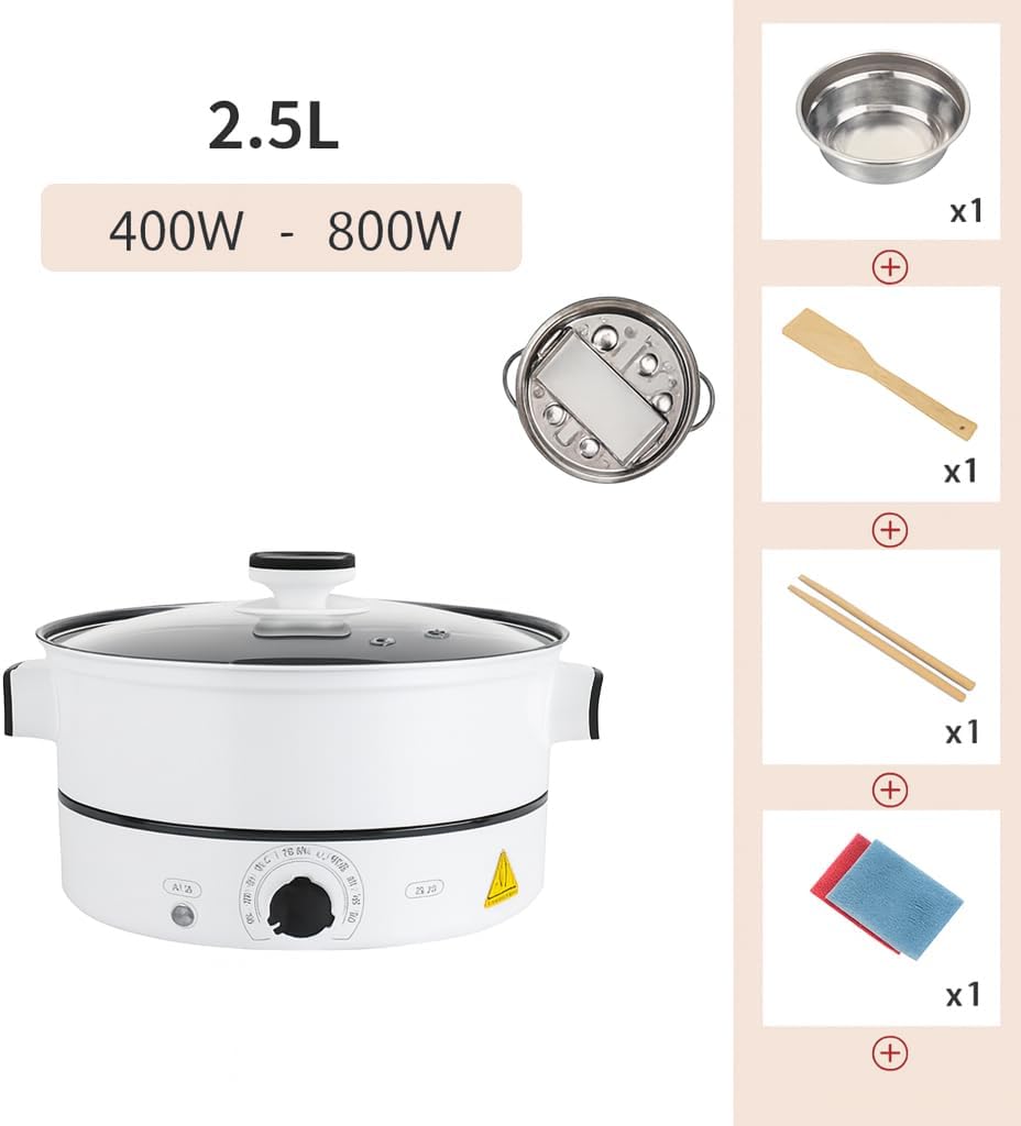 Multifunctional household small electric hot pot cooking pot electric cooking pot plug in one dormitory student 1 person 2-3 S Style A