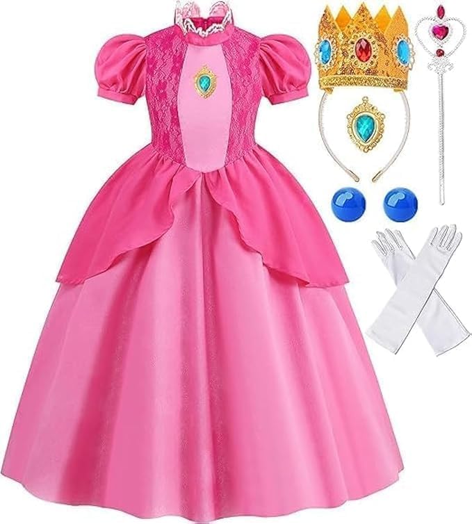 CONGYA Halloween Costumes for Girls Princess Dress Glowing Pink Kids