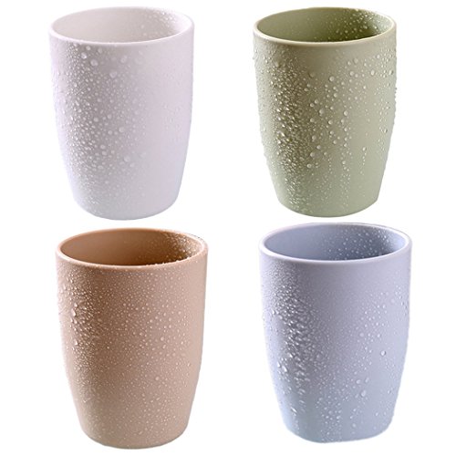 Dianoo 4Pcs Travel Mouthwash Cup, Wash Toothbrush Cup, Water Cup, Portable Travel Mouthwash Cup, Travel Plastic Cup For Everyone, Coffe, Green, Blue, White (Random Colors) #TOP7